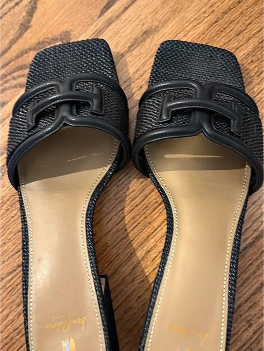 Sam Edelman Black Buckle Mules